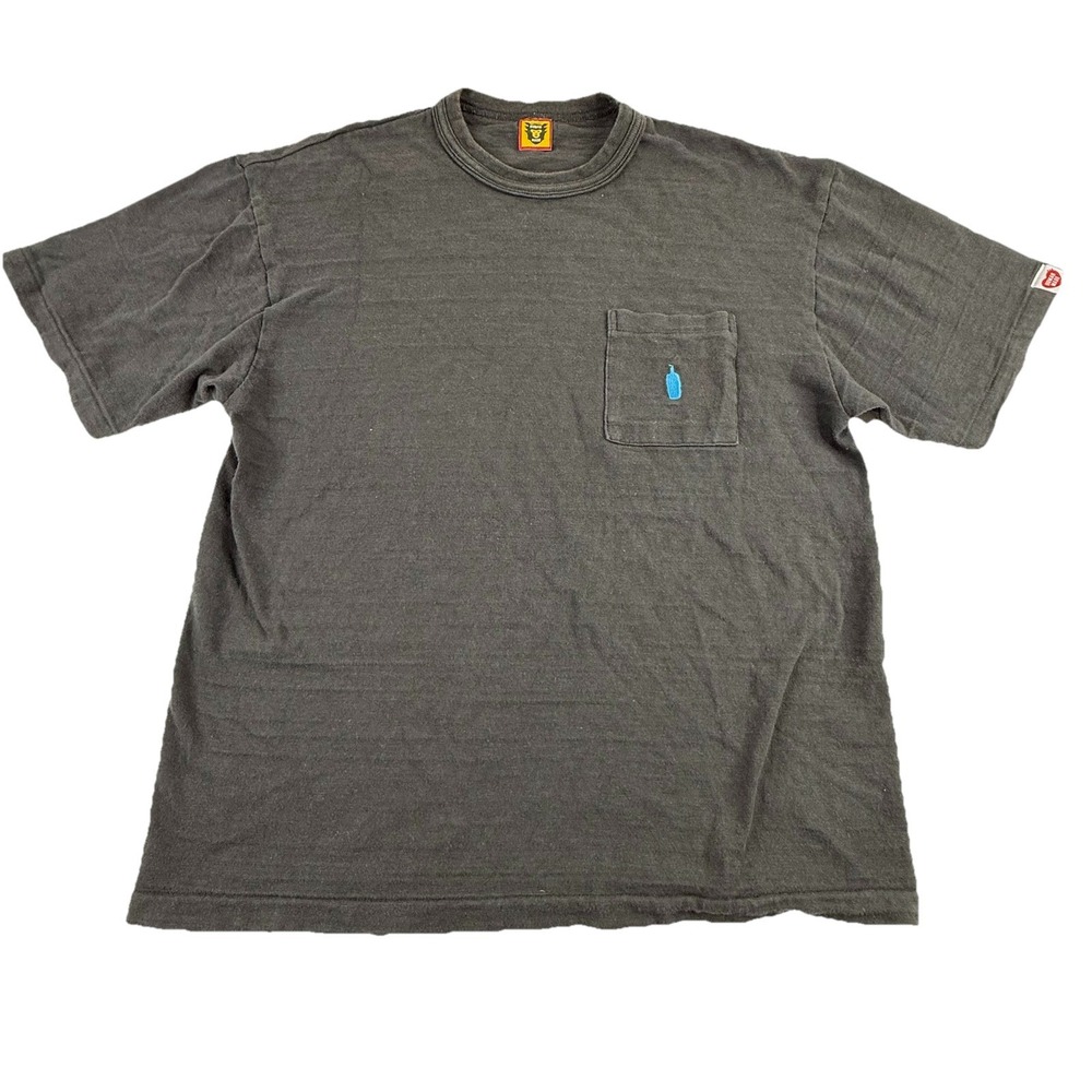 Handmade X Blue Bottle Coffee Black‎ Pocket T-Shirt Men's Large Short Sleeve